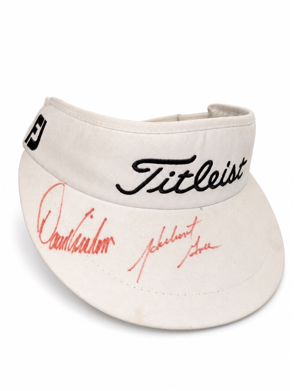 Titleist Golf Visor White Adjustable Signed Autographs